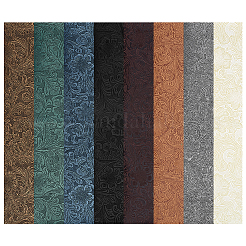 8 Blatt 8 Farben PVC-Ledergewebe&nbsp;DIY-PH0035-61