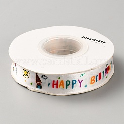 Полиэстеровая лента на тему дня рождения&nbsp;OCOR-WH0070-243D
