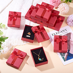 Коробки для хранения прямоугольных бумажных ожерелий и колец на пальцах&nbsp;LS-CON-TAC0014-08D