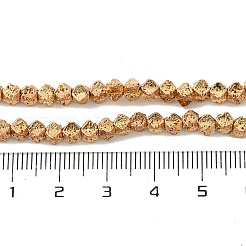 Fili di perle di roccia lavica naturale elettrodeposta&nbsp;G-I360-R01-02