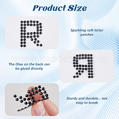 8 Blatt 2 Stil Buchstaben a ~ z Acryl Hotfix Strass&nbsp;DIY-CP0012-54A