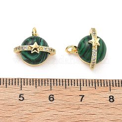 Синтетического малахита подвески&nbsp;KK-B129-13G-02
