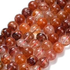 Нити бусин из натурального красного гематоидного кварца/железистого кварца класса А&nbsp;G-L642-B10-8mm