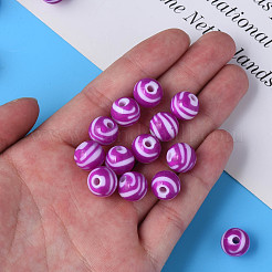 Perles acryliques à rayures opaques&nbsp;MACR-S373-27A-02