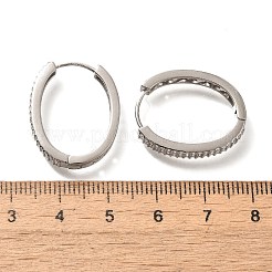 Ottone zirconi Orecchini a cerchio&nbsp;EJEW-M048-05P