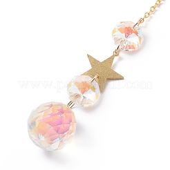 Decorazioni pendenti a goccia in vetro lampadario di cristallo&nbsp;HJEW-D029-03G-A