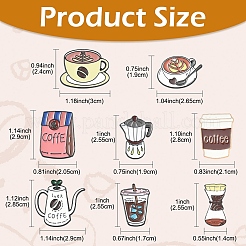 Spille smaltate a tema caffè 6 pz 6 stili&nbsp;JEWB-YW0001-06A