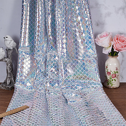 Полиэстеровая ткань с рыбьей чешуей&nbsp;DIY-WH20063-038A