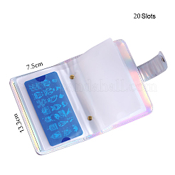 20 слот имитация кожи прямоугольник diy Nail Art изображение пластины хранения сумки&nbsp;MRMJ-Q033-049A