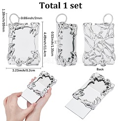 1 комплект пластиковых брелоков в виде фоторамки&nbsp;AJEW-SC0004-13