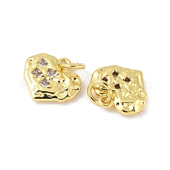 Латунные микропаве прозрачные кубические циркониевые подвески&nbsp;KK-V015-18G