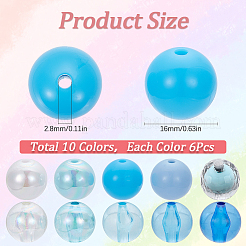 Наборы непрозрачных и прозрачных акриловых бусин&nbsp;MACR-SC0001-31B