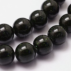 Sintetici verde perline Goldstone fili&nbsp;G-N0178-02-12mm