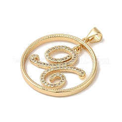 Латунные микро проложить кубического циркония подвески&nbsp;KK-C058-12B-G