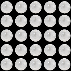 120 шт. круглые бусины из натурального белого нефрита&nbsp;G-PA0001-07B