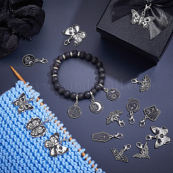 27 pendentif décoratif en alliage émaillé de 14 styles&nbsp;HJEW-ME00065