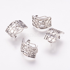 Тибетского стиля серьги обруча&nbsp;LS-TIBEP-EBB098YKG-AS-FF