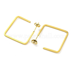 Квадратные серьги-гвоздики из нержавеющей стали 304 с ионным покрытием (IP)&nbsp;EJEW-K295-03G