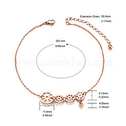 Bracelet de cheville à breloques en acier inoxydable&nbsp;JA97A