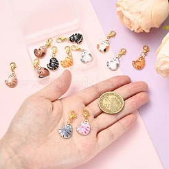 12pcs décorations de pendentif en alliage d'émail&nbsp;HJEW-YW00498