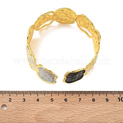 Brazaletes de latón martillado esmaltado para mujer&nbsp;BJEW-A173-03G