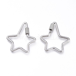 Брелоки с винтовым карабином из нержавеющей стали 304&nbsp;X-STAS-K192-05P