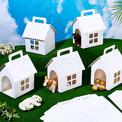 Geschenkboxen aus Papierkarton mit Griffen und Fenster für Hunde&nbsp;CON-WH0107-78B