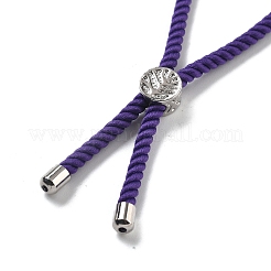 Bracciali in argento con cordino di nylon intrecciato&nbsp;DIY-B066-03P-24