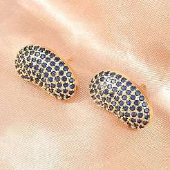 Ottone micro spianare orecchini zirconi&nbsp;EJEW-K324-09G