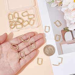 10 пара латунных серег-колец Huggie Hoop&nbsp;EJEW-UN0003-03