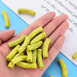 Непрозрачные акриловые бусины с краклеем&nbsp;MACR-S372-002N