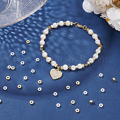 100 шт. 2-цветные латунные бусины для покрытия стойки&nbsp;KK-BC0012-82