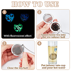 Infuseur à thé rond en maille d'acier inoxydable&nbsp;STAS-UN0002-26