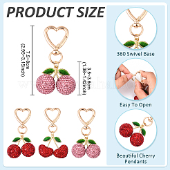 Подвеска из полимерной глины с вишнями&nbsp;HJEW-YW00142-01