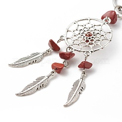 Portachiavi con diaspro rosso naturale&nbsp;KEYC-JKC00346-01