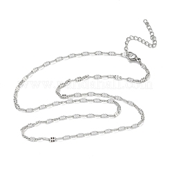 Colliers à maillons plaqués en acier inoxydable 304 de 2.5 mm&nbsp;NJEW-D328-03P-03