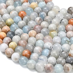 Природные Аквамарин бисер нитей&nbsp;G-F591-29A-8mm