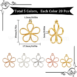 100 шт. 5 цвета подвески из сплава в тибетском стиле&nbsp;FIND-SC0009-47