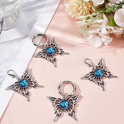 4 Stück 2 Stile Schmetterlingslegierung Schuhanhänger&nbsp;AJEW-CP0006-45