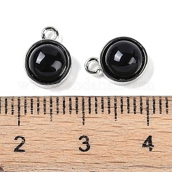 Anhänger aus natürlichem schwarzem Onyx (gefärbt und erhitzt)&nbsp;G-K372-03P-04