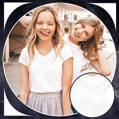 V-образное исправление для стекла со стразами&nbsp;LS-DIY-WH0419-60