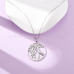 Collane con ciondolo a catena in acciaio inossidabile 304 per uomo e donna&nbsp;NJEW-K308-03D-P