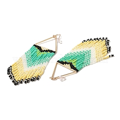 Серьги с подвесками из богемского стеклянного бисера&nbsp;EJEW-C091-01C