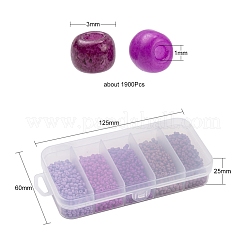 1900шт 5 цвета краска для выпечки стеклянный бисер&nbsp;SEED-YW0001-76E