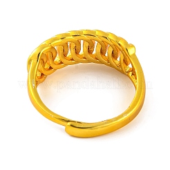 Anelli regolabili con catena barbazzale in ottone da donna&nbsp;RJEW-G318-02C-G