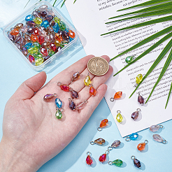 80шт 10 цвета подвески из гальванического стекла&nbsp;PALLOY-PH01795