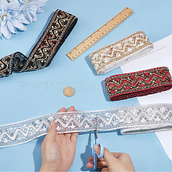 4 Farbe Polyester-Stickspitzenband mit Pailletten&nbsp;OCOR-CY0004-54