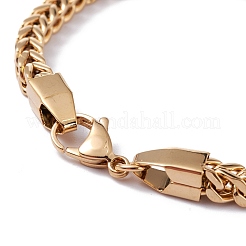 Pulseras de cadena de eslabones de acero inoxidable 304 con revestimiento al vacío de PVD&nbsp;X-BJEW-I295-03G