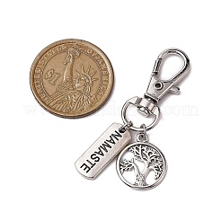 Вдохновляющее слово и дерево жизни подвеска в тибетском стиле из сплава&nbsp;HJEW-JM02192