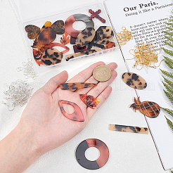 Kits de fabrication de boucles d'oreilles pendantes en bois de bricolage&nbsp;DIY-OC0006-93